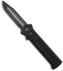 Asheville Steel Paragon ATKO10 OTF Knife (Clip Point Black PLN)
