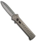 Asheville Steel Paragon ATKO10 Pewter OTF Damascus Knife (Dagger PLN)