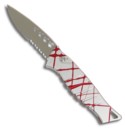 Silver & Red Striped Piranha Amazon Knife (SER)