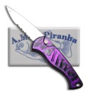 Plum Piranha Fingerling Automatic Knife (SER)