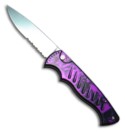 Plum Piranha Automatic Pocket Knife (SER)