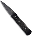 704-D Protech Godson Knife Damascus Custom (Carbon Fiber / Damascus PLN)