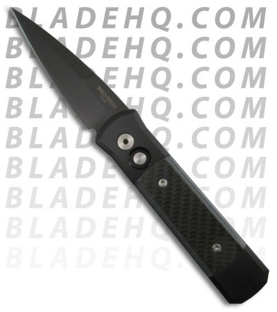 Protech Godson Automatic Knife w/ Carbon Fiber (Black PLN) 705