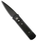 Protech Godson Automatic Knife w/ Carbon Fiber (Black PLN) 705