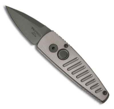 Protech Gray Stinger Automatic Knife (Bead Blast PLN) 400