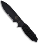 Ontario Ranger Assault Knife RAK w/ Black Cord (6" Black Serr) 9414BCHS