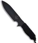 Ontario Ranger Assault Knife RAK w/ Black Cord Wrap (6" Black Plain) 9414PBCH