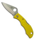 Spyderco Keychain Ladybug 3 Salt Yellow FRN Folding Knife (Satin PLN) LYLP3