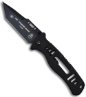 TOPS Knives CQT Thunder Hawke Tanto Point Manual Folder Knife (Black PLN) THK01