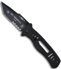 TOPS Knives CQT Magnum 711 Tanto Point Manual Folder Knife (Black SER)