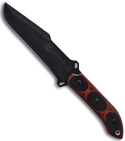 TOPS Knives Marine Heat Fixed Blade Knife Red & Black G-10 Handle (Black PLN)