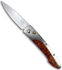 William Henry Lancet Amboyna Burl Automatic Knife (PLN ZDP) B10 TAZ-A Auto