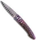 William Henry Lancet Automatic Knife Mammoth Bone & Mokume Damascus B10WMMW-II