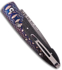 William Henry Lancet Automatic Knife Carbon Fiber & Mokume Damascus B10WMCW-II