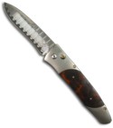 William Henry Iron Wood ZDP-189 Damascus Automatic Knife Special Edition B30 TIW