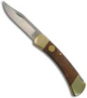 Buck 110 Custom Brass & Baing Burl Handles Handles (Dual Action Automatic)