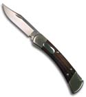 Buck 110 Nickel & Dark Walnut Dual Action Knife