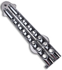 The "Bottle-Fly" Butterfly Knife Bottle Opener (Silver)