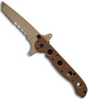 CRKT Kit Carson M16 Desert G-10 Manual Tanto Knife (Combo Edge) M16-13DSFG