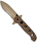 CRKT Kit Carson M21 Desert G-10 Manual Knife (Combo Edge) M21-14DSFG