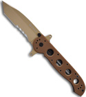 CRKT Kit Carson M16 Desert G-10 Manual Tanto Knife (Combo Edge) M16-14DSFG