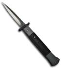 DKD American Mini-Phantom Automatic Swinguard Knife Grey w/ G-10 Scales