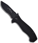 Emerson CQC-15 BTS Knife Tanto w/ Wave (3.9" Black Serr)