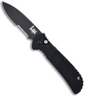 H&K Mini Automatic Drop Point Tactical Knife (Black SER) 14750SBX