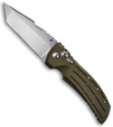 Hogue EX01 OD Green Aluminum Manual Knife 4" Tanto Blade (Tumble PLN) 34141