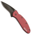Kershaw Damascus Scallion Knife (Pink) 1620PINKDAM