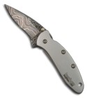 Kershaw Silver Damascus Chive Spring Assist Knife (PLN) 1600DAM
