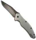 1840DAM Kershaw Silver Shallot Knife (Damascus)