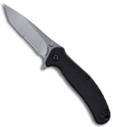 Kershaw Black Tanto Zing Manual Pocket Knife w/ Flipper (SER) 1735TST