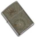 Spider Web Chrome Zippo Lighter Weave Me Alone 20968