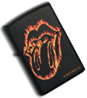 Zippo Lighter - Licorice� Rolling Stones Flaming Tongue 21129