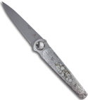 Lone Wolf Knives Custom Paul Defender by Michael Prater "White Gold"  LM24230