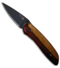 Lone Wolf Diablo D/A Marble Cocobolo Knife (Black Blade) LD23152