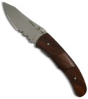 Lone Wolf Knives Laredo Longhorn Manual Knife Checkered Ebano Wood (SER) 23850