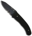 Lone Wolf Knives Dark Raven Manual Knife Black G-10 (Black SER) 23830