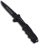 Dark OPS StratoFighter Stiletto Manual Folding Knife (Black SER) DOH109