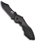 Smith & Wesson Grey MAGIC Spring Assist Clip Point Knife (Black PLN) SWMP5L