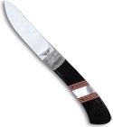 Paragon Asheville Steel Custom Painted Pony Lee / Herron Skinner Knife Black