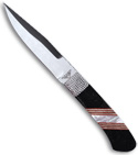 Paragon Asheville Steel Custom Painted Pony Tommy Lee Boot Knife Black Handle