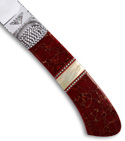 Paragon Asheville Steel Custom Painted Pony Lee/ Herron Skinner Knife Red Handle