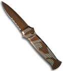 Automatic Piranha Desert Camo Bodyguard Knife (SER)