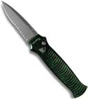 Green Marble Piranha Bodyguard Automatic Knife (SER)