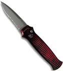 Red Marble Piranha Bodyguard Automatic Knife (SER)