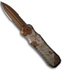 Piranha Desert Camo Excalibur Double Action OTF Knife (SER)