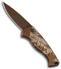 Automatic Desert Camo Piranha Fingerling Knife (PLN)