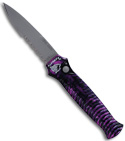 Plum Piranha Mini Bodyguard Automatic Knife (Bead Blast SER)